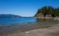 Seashore landscape in summer at Larrabee State Park in Bellingham Washington Royalty Free Stock Photo