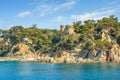 Seashore of Lloret de Mar. Costa Brava, Catalonia, Spain Royalty Free Stock Photo