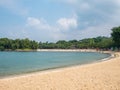 Seashore in Palawan Beach at Sentosa Island Singapore Royalty Free Stock Photo