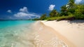 Seashore serenade, enchanting tropical beach, soft sandy shores, and melodic ambiance