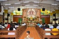 Seashore St. Anthony's Shrine Church inside view during sunday mass. chennai church - indian Royalty Free Stock Photo