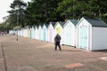 Seaside beach huts, Goodrington, Paignton, Devon, UK Royalty Free Stock Photo