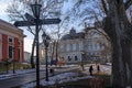 Seaside bouvard and dumska square with park and opera house back Royalty Free Stock Photo