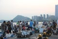 The seaside Busy market in shekou SHENZHEN CHINA AISA Royalty Free Stock Photo