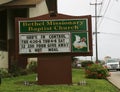 4/12/2020: Seaside, CA. Sign in front of Bethel Missionary Baptist Church brings a word of hope on Easter Sunday.