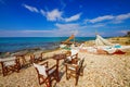 A seaside cafe near Zakynthos town Royalty Free Stock Photo