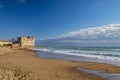 The seaside castle of Santa Severa on a cold winter day Royalty Free Stock Photo