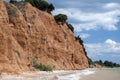 Seaside coastal erosion Royalty Free Stock Photo