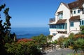 Seaside home on Woods Cove Beach in Laguna Beach, California. Royalty Free Stock Photo