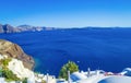 Seaside of Oia town Santorini and Caldera skyline Greece Royalty Free Stock Photo