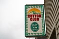 Sign for the Cotton Club, a store selling beachwear and t-shirts and other gifts in downtown area