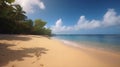 Seaside paradise, breathtaking tropical beach, swirling clouds, and coastal harmony