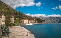 Seaside in Perast town in Montenegro Royalty Free Stock Photo