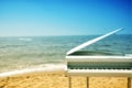 Seaside piano Royalty Free Stock Photo