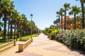 Seaside promenade in Isla Canela, andalucia, Spain