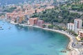 A seaside resort, view from a hill over bay and city