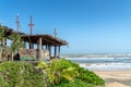 Seaside wooden house in Hainan, China Royalty Free Stock Photo