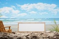 Seaside serenity Whiteboard by the palm coast, a canvas for vacation dreams