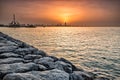 Seaside skyline of Kuwait city Royalty Free Stock Photo