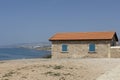 Seaside Stone Cottage Under Clear Blue Sky Royalty Free Stock Photo