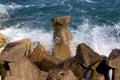 Seaside stone pier Royalty Free Stock Photo