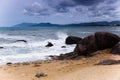 Seaside of Tianya Haijiao Scenic Area, Hainan Island, China Royalty Free Stock Photo