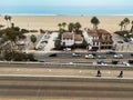 A seaside town and beach by the PCH Royalty Free Stock Photo