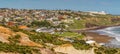 Seaside town suburb with modern residential houses