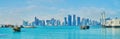 The seaside view, Doha, Qatar Royalty Free Stock Photo