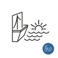 Seaside view icon