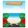seaside view poster Royalty Free Stock Photo