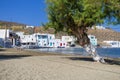 Seaside village in a picturesque gulf in Kythnos island, Cyclades, Greece