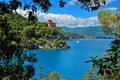 Seaside villas near Portofino in Italy Royalty Free Stock Photo