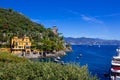 Seaside villas near Portofino in Italy Royalty Free Stock Photo