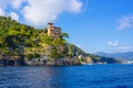 Seaside villas near Portofino in Italy Royalty Free Stock Photo