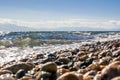 Seaside waves pebble