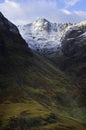 Season change from autumn to winter in Glencoe, in Scottish highlands
