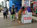 Season City Mall, Jakarta,Visitors washing their hands in a shopping center