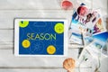 Season Forecast Temperature Cloud Graphic Concept Royalty Free Stock Photo