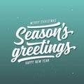 Season greetings typography composition. Vector vintage illustration. Royalty Free Stock Photo