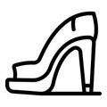 Season high heels icon outline vector. Fashion lady pumps footwear