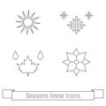Season linear icons