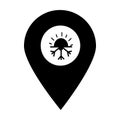 Season location map pin pointer icon. Element of map point for mobile concept and web apps. Icon for website design and app develo Royalty Free Stock Photo