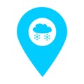 Season location map pin pointer icon. Element of map point for mobile concept and web apps. Icon for website design and app develo Royalty Free Stock Photo