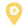 Season location map pin pointer icon. Element of map point for mobile concept and web apps. Icon for website design and app develo