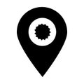 Season location map pin pointer icon. Element of map point for mobile concept and web apps. Icon for website design and app develo Royalty Free Stock Photo