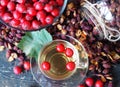 The season for picking berries and herbs for the future. A cup of tea with hawthorn will help to cope with many ailments, diseases