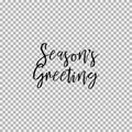 Season`s Greeting. Transparent background