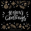 Season's greetings. Christmas greeting card with calligraphy.