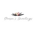 Season`s Greetings Hand Lettering Greeting Card. Vector Illistration. Modern Calligraphy. Handwritten Christmas Decor